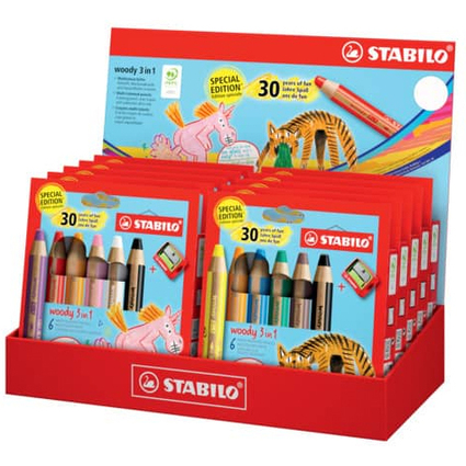 STABILO Multitalentstift woody 3 in 1, Display 30 Jahre Spa