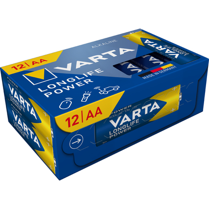 VARTA Alkaline Batterie Longlife Power, Mignon AA, 12er