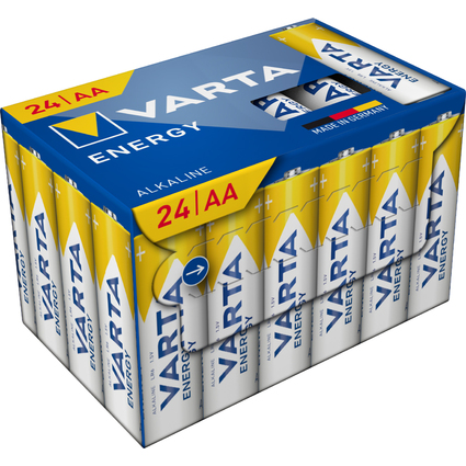 VARTA Alkaline Batterie Energy, 24er Cube Pack, Mignon AA