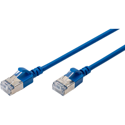 DIGITUS Slim Patchkabel, Kat. 6A, F/FTP, grau, 0,3 m