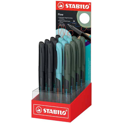 STABILO Kugelschreiber Flow, 16er Display