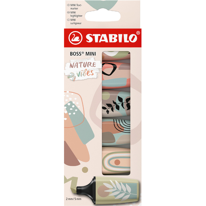 STABILO Textmarker BOSS MINI Naturevibes, 6er Kartonetui