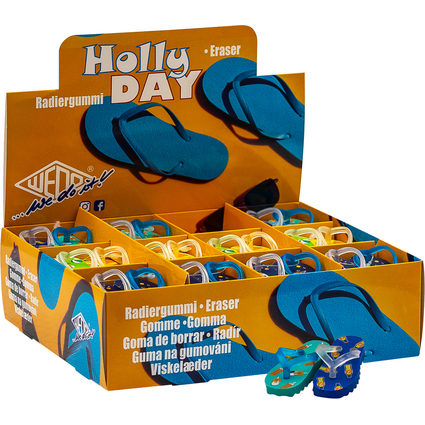 WEDO Kunststoff-Radierer Flip Flop "HOLLYDAY", 36er Display