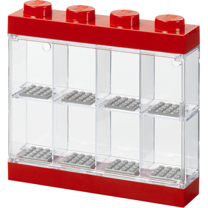 LEGO Minifiguren-Schaukasten DISPLAY CASE 8, rot