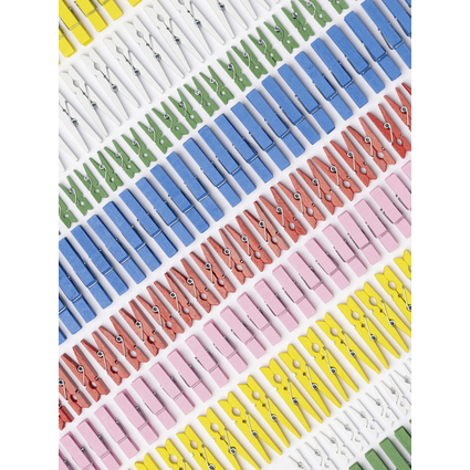 folia Holzklammern-Mix BASIC Jumbobox, 500 g