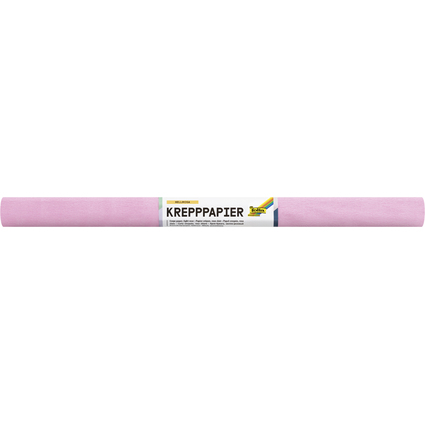folia Krepppapier-Rolle, (B)500 mm x (L)2,5 m, hellrosa