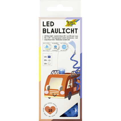 folia LED-Blaulicht, 10 Stck inkl. Batterien