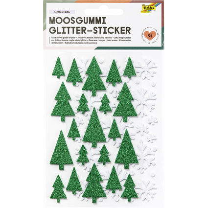 folia Moosgummi Glitter-Sticker STARS CLASSIC