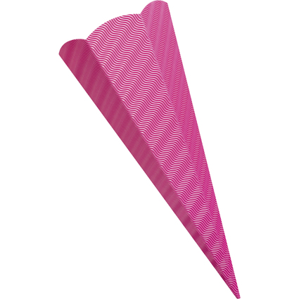 folia Schultten-Zuschnitt, 3D-Wellpappe, 6-eckig, pink