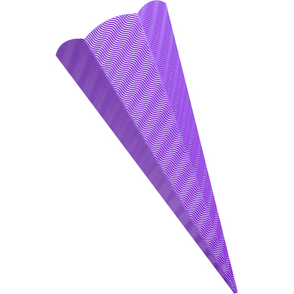 folia Schultten-Zuschnitt, 3D-Wellpappe, 6-eckig, lila