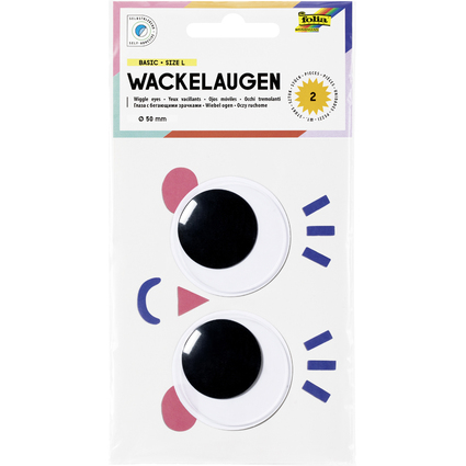folia Wackelaugen BASIC, Gre L, selbstklebend