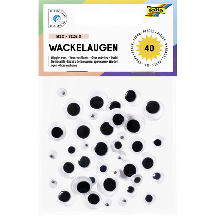 folia Wackelaugen-MIX, Gre S, selbstklebend