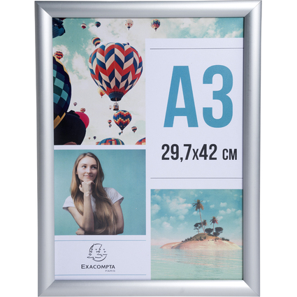 EXACOMPTA Plakatrahmen, DIN A3, silber eloxiert