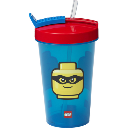 LEGO Trinkbecher mit Strohhalm ICONIC, 0,5 Liter