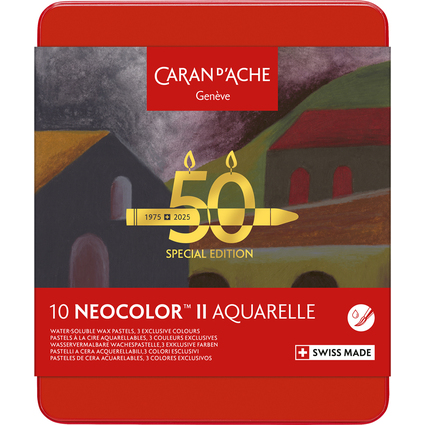 CARAN D'ACHE Aquarell-Wachsmalstift NEOCOLOR II "Dark"