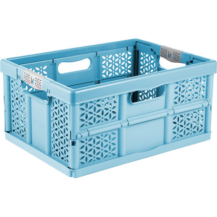 keeeper Profi-Klappbox "eco lea", 32 Liter, sky blue