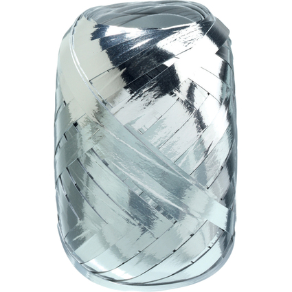 SUSY CARD Ringelband-Eiknuel, metallic, 5 mm x 20 m, silber