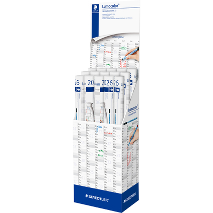 STAEDTLER Jahresplaner 2026 Lumocolor, 15er Bodendisplay