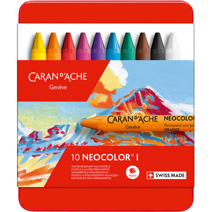CARAN D'ACHE Wachsmalstift NEOCOLOR I, 10er Etui