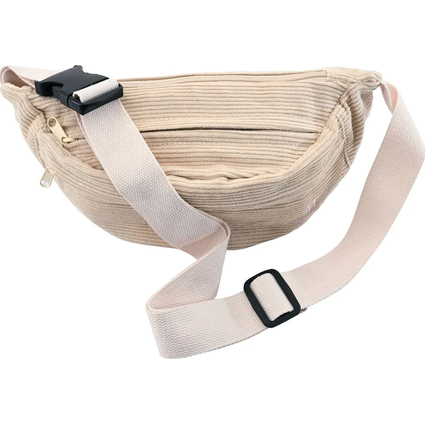 EBERHARD FABER Bauchtasche, aus Cord, beige