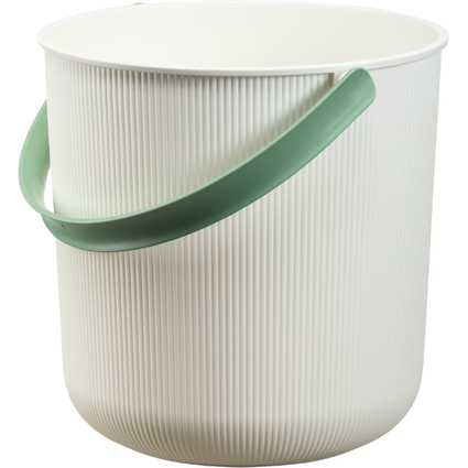 NHG Aufbewahrungseimer AKITA, 10 Liter, wei/grn