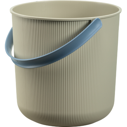 NHG Aufbewahrungseimer AKITA, 10 Liter, hellbeige/blau