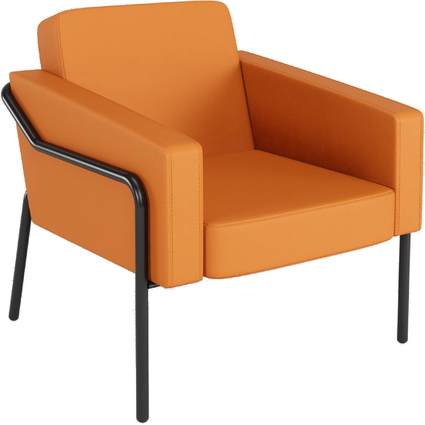 PAPERFLOW Besuchersessel MEDSO KLASSIK L, Kunstleder, orange