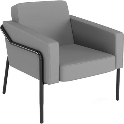 PAPERFLOW Outdoor-Besuchersessel MEDSO KLASSIK L, grau