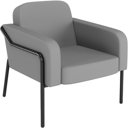 PAPERFLOW Outdoor-Besuchersessel MEDSO RUND L, grau