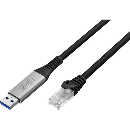DIGITUS USB 3.2 Ethernet-Kabel, USB-A - RJ45 Stecker, 2,0 m
