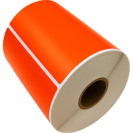 rillprint Rollenetiketten Zebra, 102 x 152 mm, orange