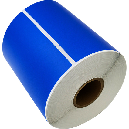 rillprint Rollenetiketten Zebra, 102 x 152 mm, blau