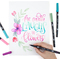 Tombow Doppelfasermaler "ABT DUAL BRUSH PEN", 6er Set Candy