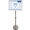 EUROPEL Infostnder ECONOMY + Plakatrahmen, DIN A3, silber