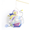 folia Laternen-Bastelset SPACE SAFARI, metallic-irisierend