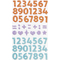 folia Moosgummi Glitter-Sticker NUMBERS