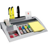 Post-it schreibtisch Organizer, silber, bestckt