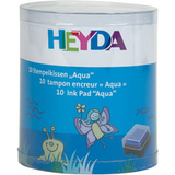 HEYDA stempelkissen-set "Aqua", Klarsicht-Runddose