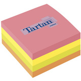 Tartan haftnotiz Wrfel, 76 x 76 mm, farbig sortiert