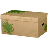 FAST nature LINE Archiv-Klappdeckelbox, braune Wellpappe