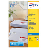 AVERY mini tiquette d'adresse jet d'encre, 38,1 x 21,2 mm