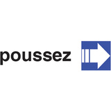 pavo hinweisschild "poussez", (B)170 x (H)47 mm