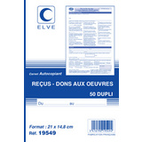 ELVE manifold "Carnets de recus - dons aux oeuvres", A5