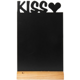 Securit tischaufsteller SILHOUETTE "KISS", melamin und Holz