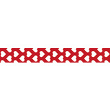 folia deko-klebeband Washi-Tape, herzen rot