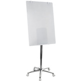 Bi-Office mobiles Glas-Flipchart, Chromgestell