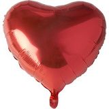 PAPSTAR folienballon "Heart", Durchmesser: 450 mm, rot