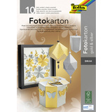 folia Fotokartonblock, din A4, 300 g/qm, gold und silber