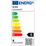 ALBA led-tischleuchte "LEDSMART", schwarz, mit QI-Ladegert