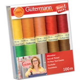 Gütermann Nähfaden-Set "Inges Lieblingsfarben", 10 Spulen